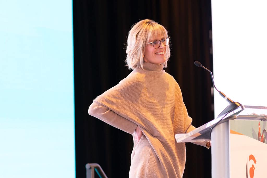 Speaker presenting at the BC Poultry Conference